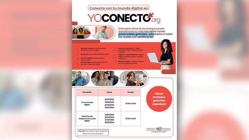 El Ayuntamiento organiza dos cursos gratuitos sobre competencias digitales para encontrar empleo